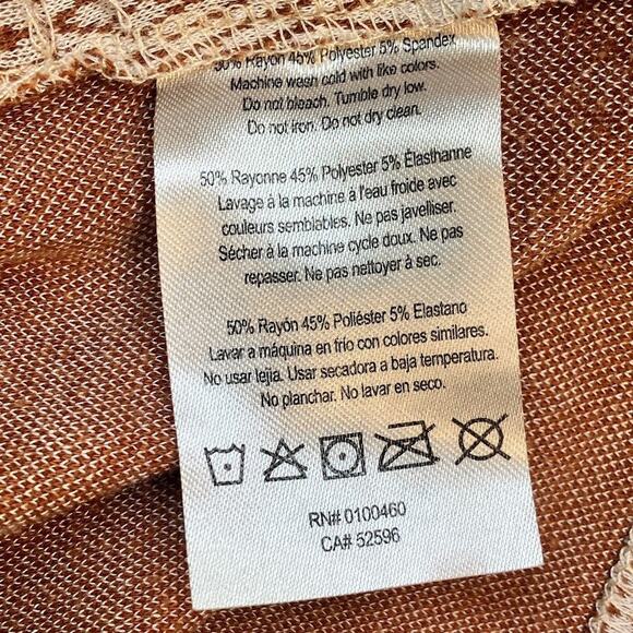 KAVU Fair Isle Sweater Mini Dress Brown/Tan Size XXS Side Button Accents - Picture 8 of 13